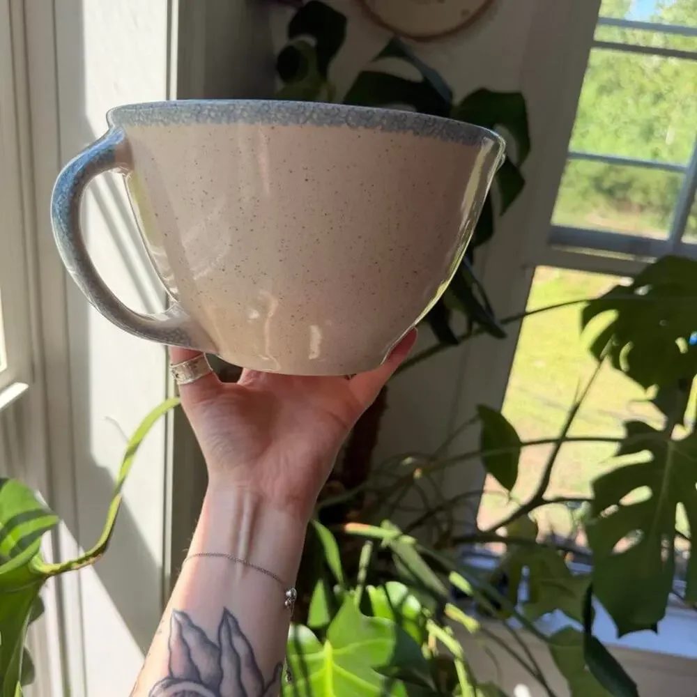 Vintage 1997 teamson stoneware heart mixing bowl